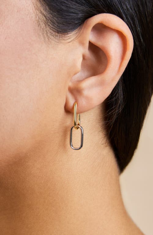 Sterling Forever Raleigh Link Drop Earrings In Gold
