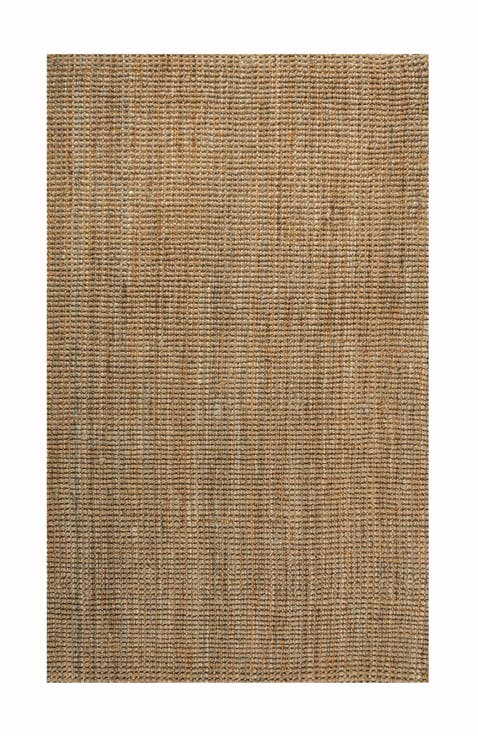 Biot Traditional Rustic Handwoven Jute Solid Area Rug