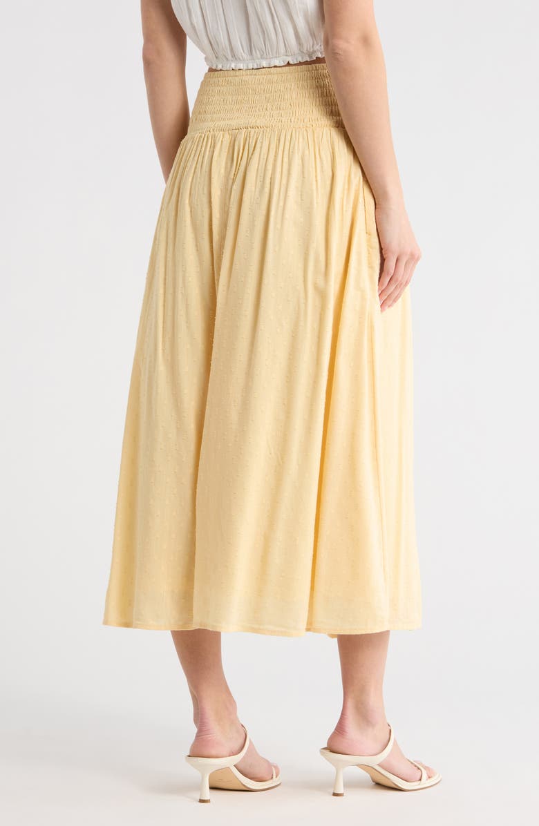 Melrose and Market Clip Dot Midi Skirt, Alternate, color, Beige Gelato