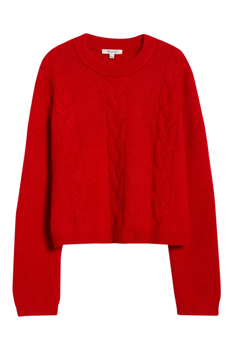 CloudSoft Drop Shoulder Sweater, Main, color, CRIMSON