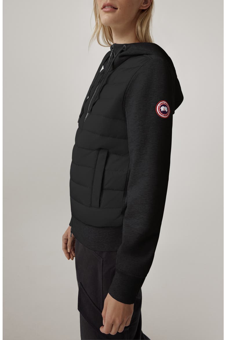 Hybridge Muskoka Full Zip Hoodie, Alternate, color, BLACK