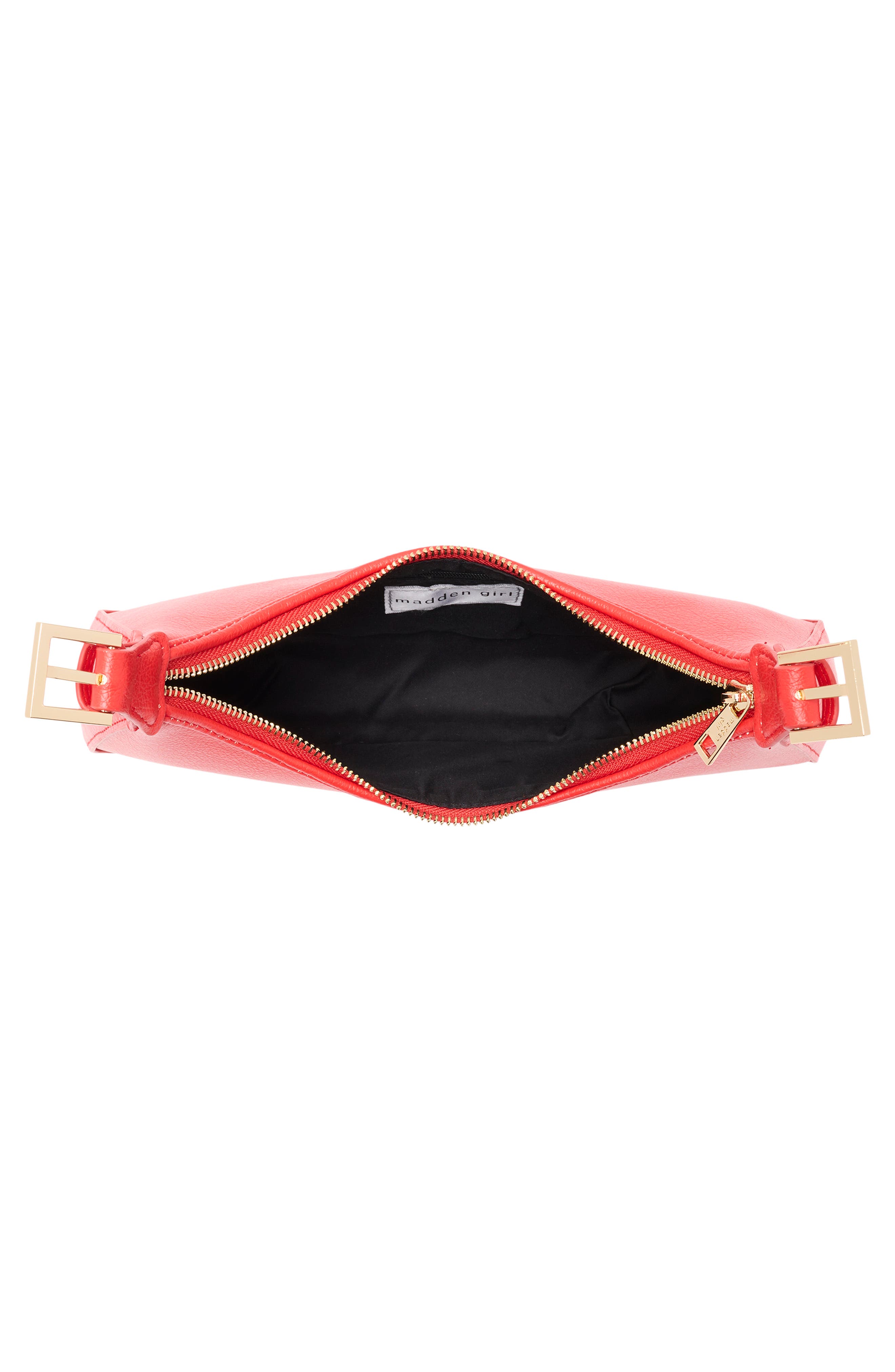 Faux Leather Shoulder Bag, Alternate, color, SCARLET