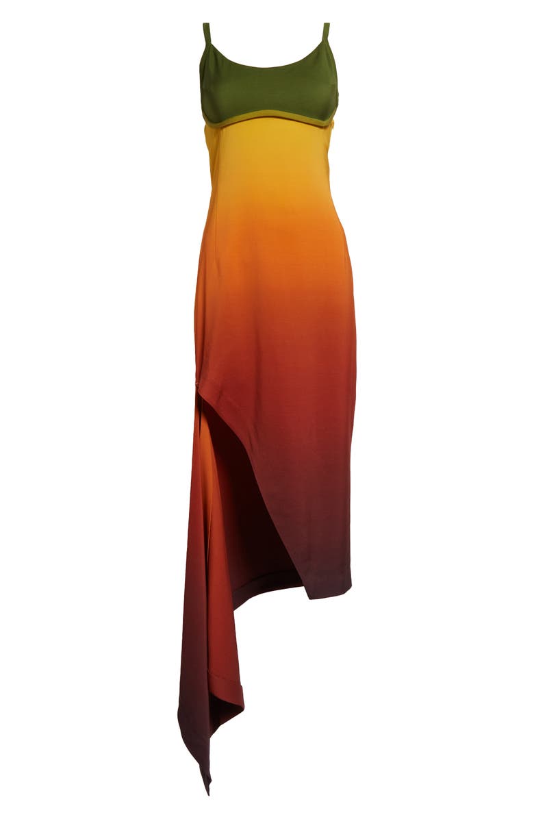 MONSE Back Cutout Ombré Jersey Dress, Alternate, color, 
