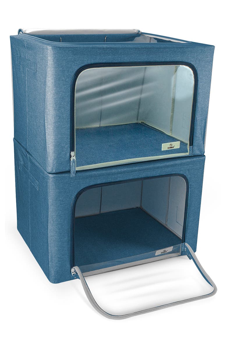 SORBUS Pink Window Storage Box - Pack of 2, Main, color,