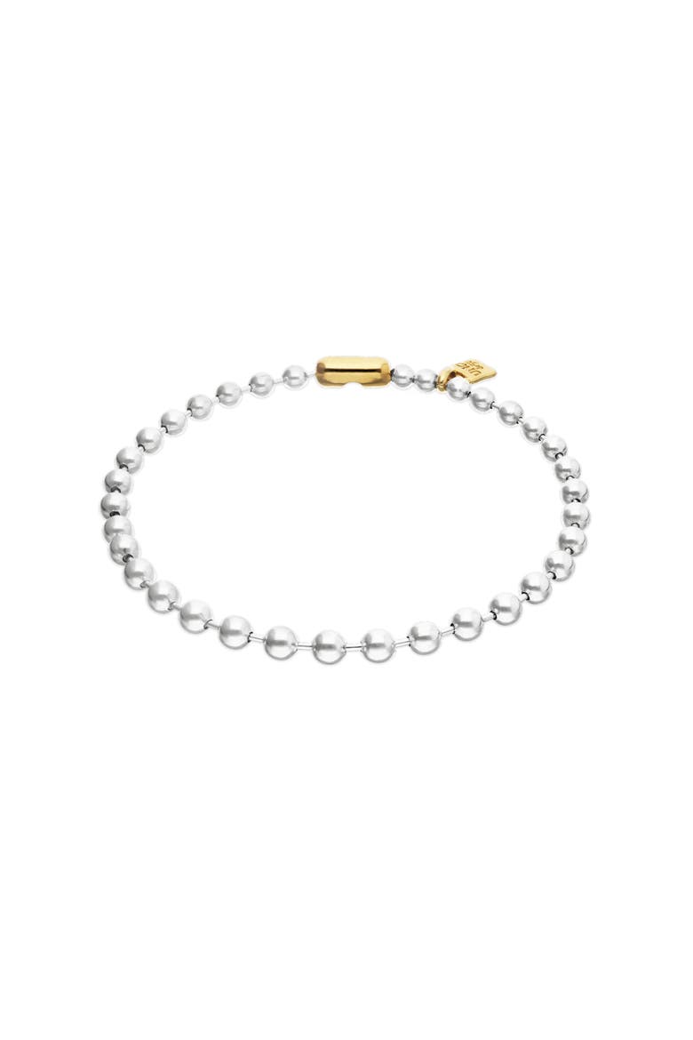 Sterling Silver Plated Ball Necklace, Alternate, color, Silver and Gold