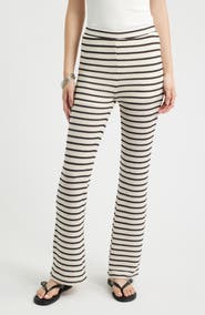 Treasure & Bond Striped Knit Straight Leg Pants