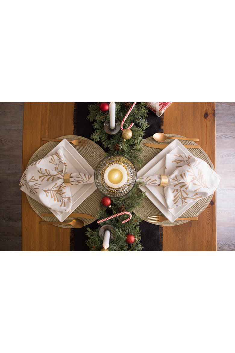 Metallic Gold Polyester Woven Placemat Set/4, Alternate, color, Metallic Gold