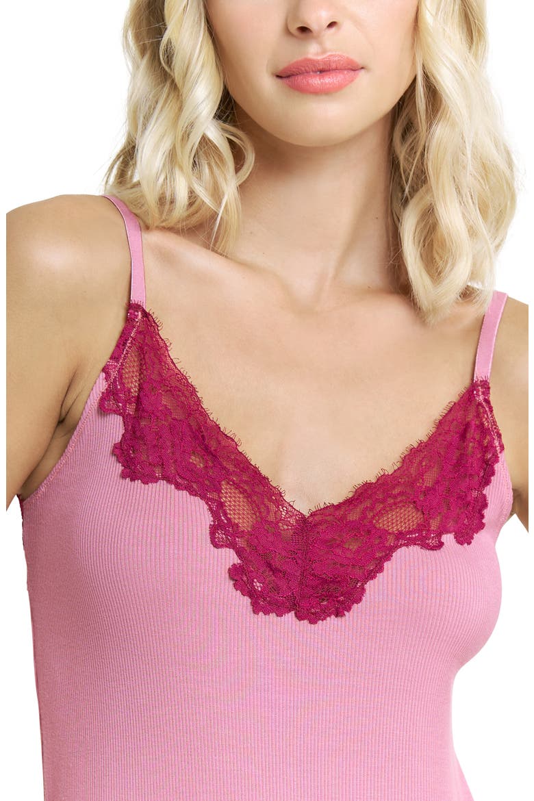Dream On Lace Trim Chemise, Alternate, color, MYSTIC
