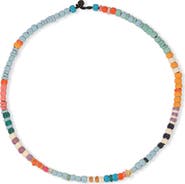 Adina Reyter Mixed Enamel Bead Necklace with Diamond Accent