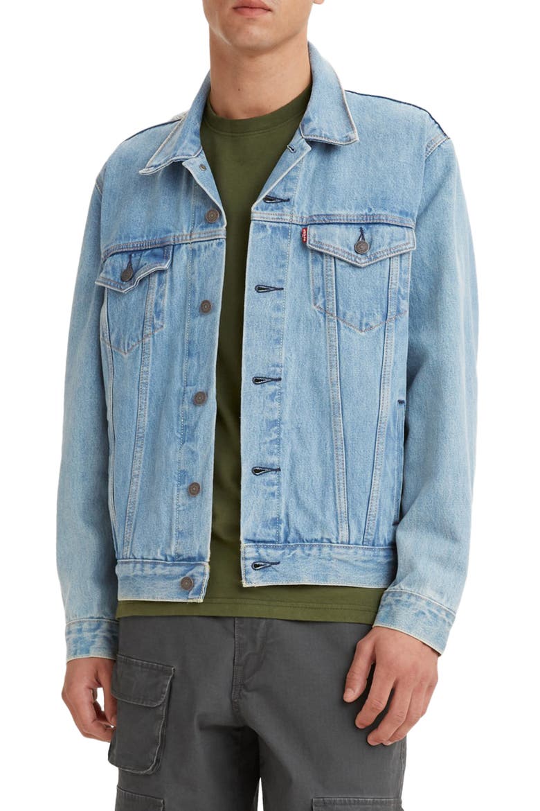 The Trucker Denim Jacket, Main, color, LIGHT STONEWASH