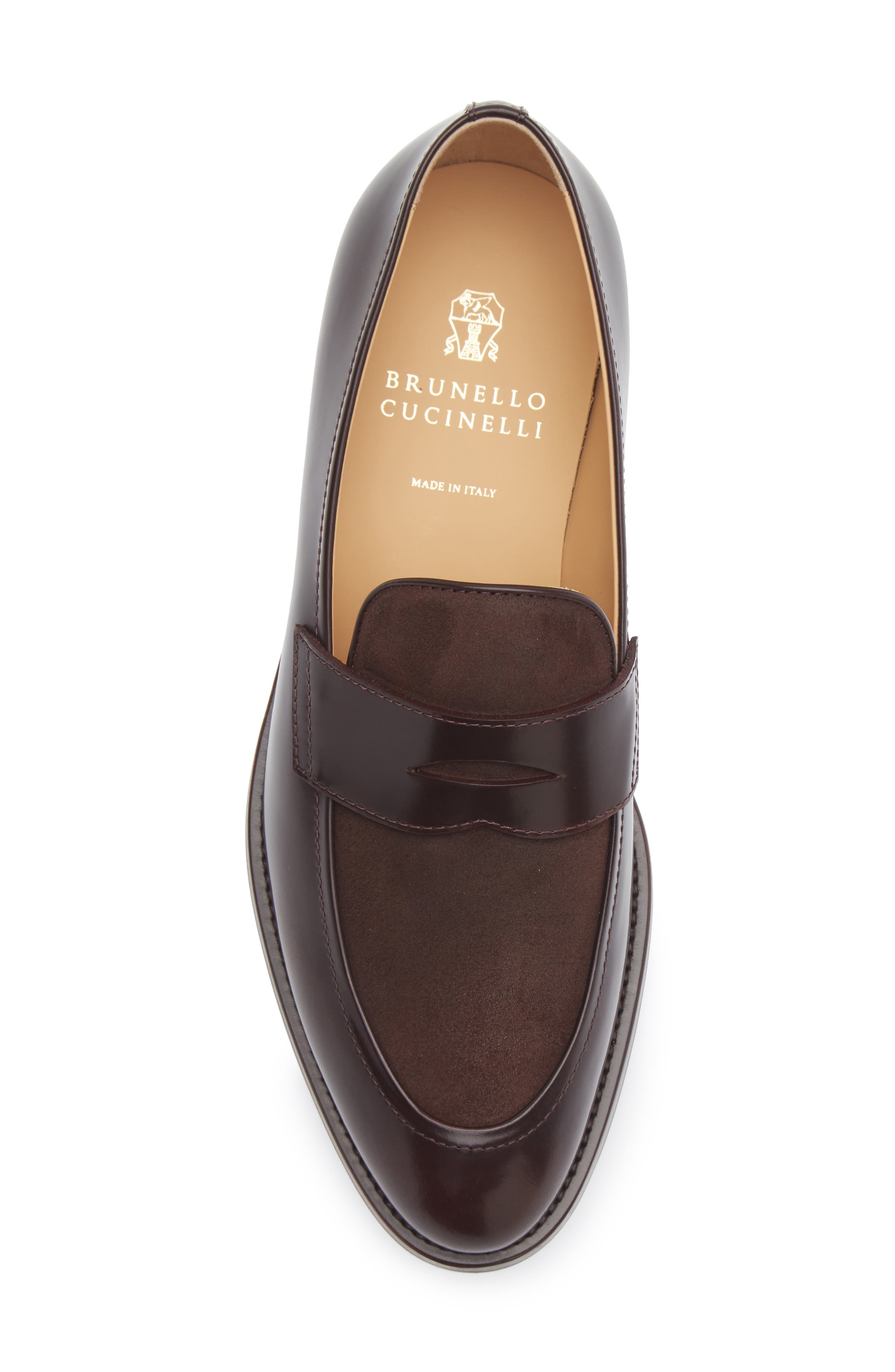Two-Tone Suede & Leather Loafer, Alternate, color, CKC46 BURGUNDY
