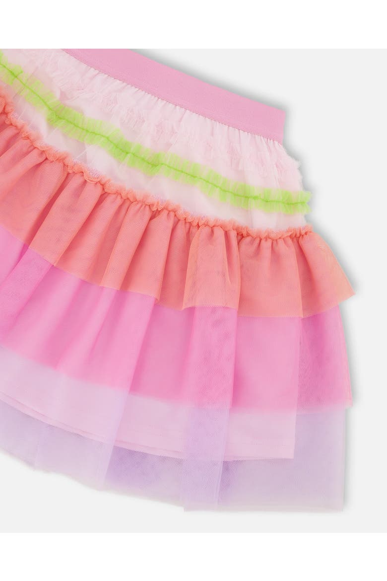 Mesh Skirt with Frills, Alternate, color, Multicolor