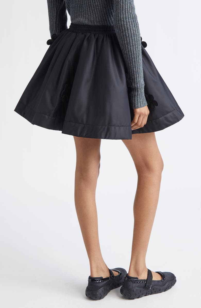 Cecilie Bahnsen Brunella Nylon Skirt, Alternate, color, Black