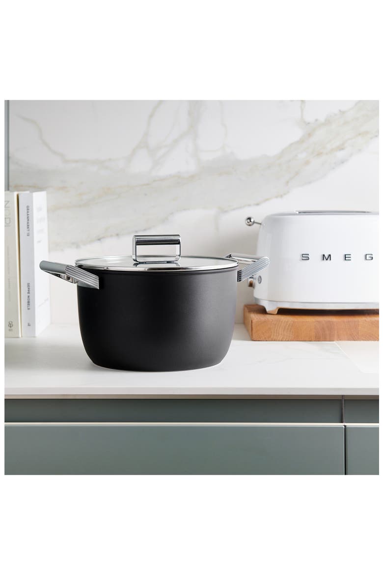 '50s Retro Style Casserole Dish, Alternate, color, MATTE BLACK