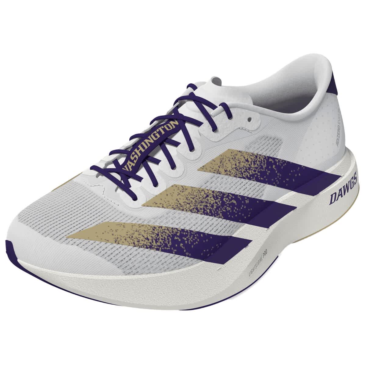 adidas Unisex adidas White Washington Huskies Adizero Evolution SL Running Shoes, Alternate, color, White