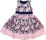 JOE-ELLA Kids' Paisley Embroidered Dress