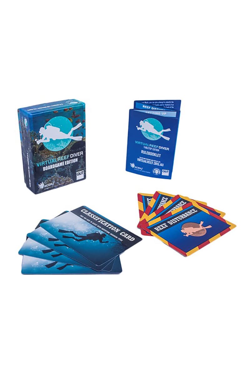 Half-Monster Games Virtual Reef Diver Tabletop Edition Educational Memory Card Game, Alternate, color, Multicolored