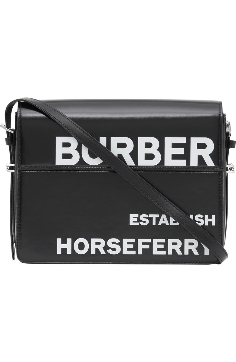 Burberry Large Grace Coated Canvas Shoulder Bag, Main, color,