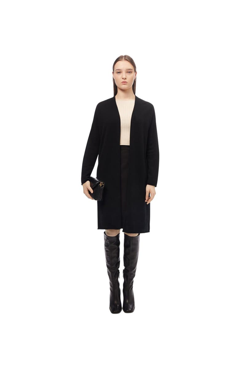 GOBI Mongolian Cashmere 3D Longline Cardigan, Main, color, 