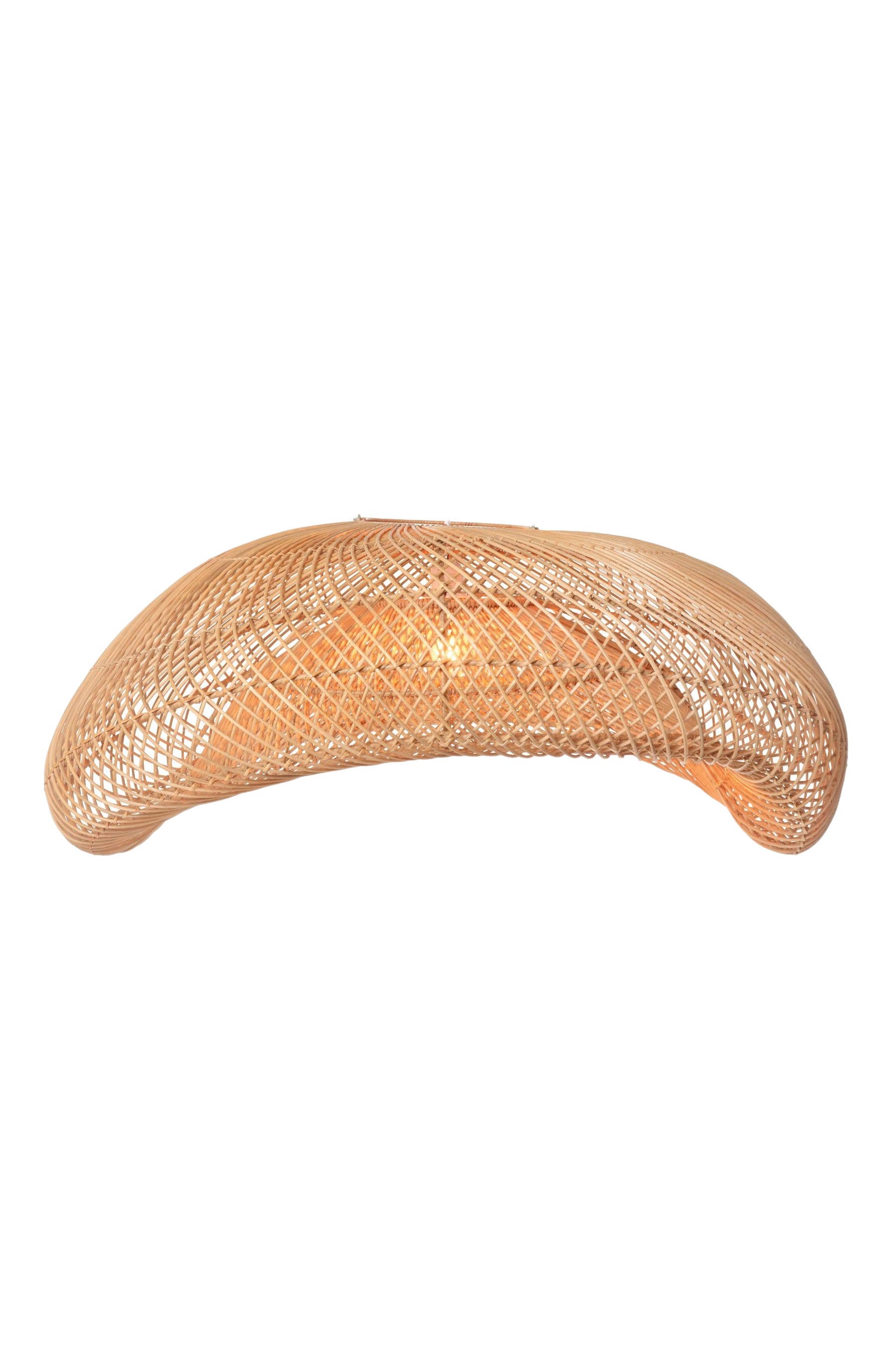 The Artisan & Company Rattan Arch Wavy Pendant Light