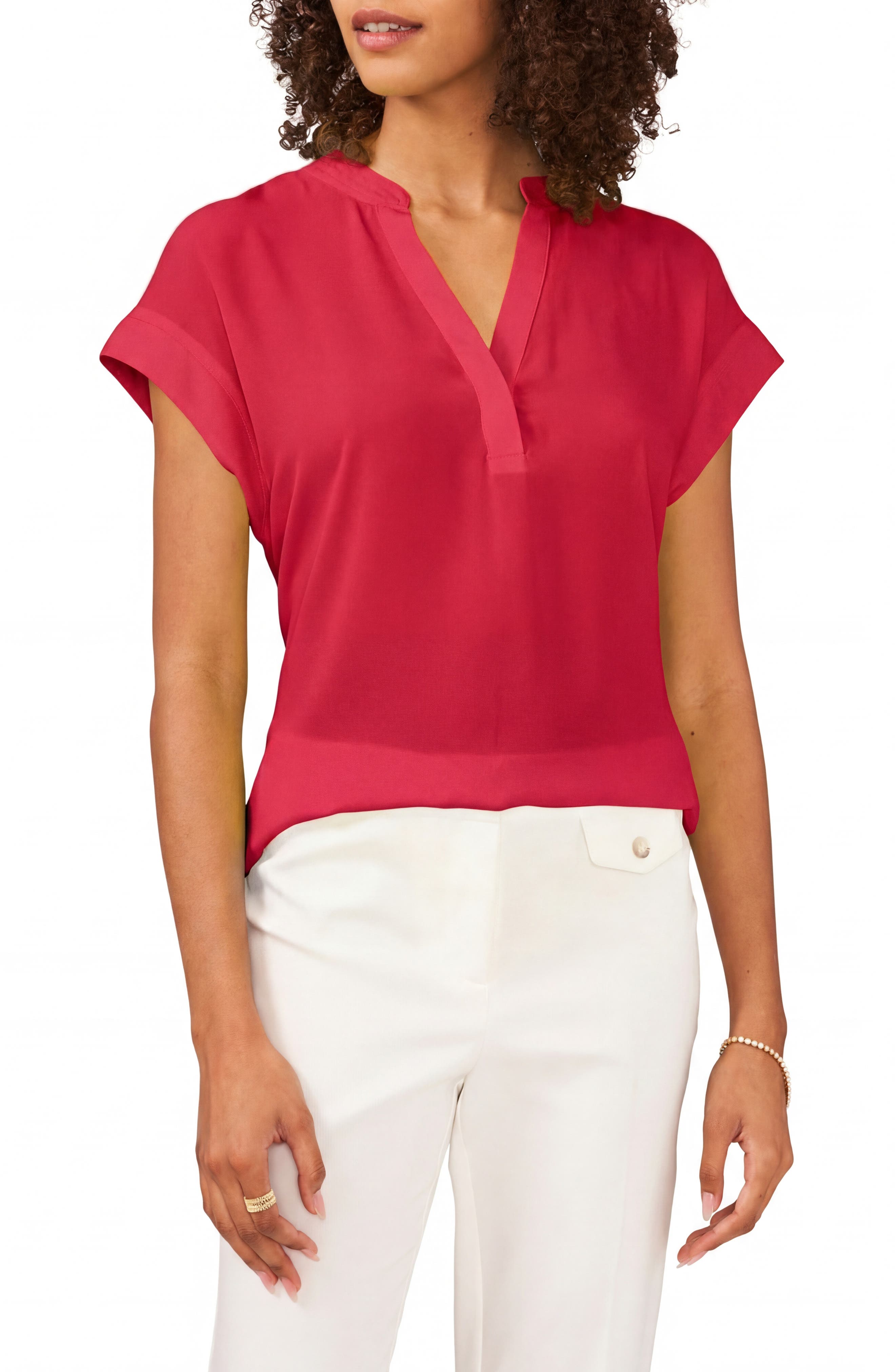 Split Neck Georgette Blouse - image 5