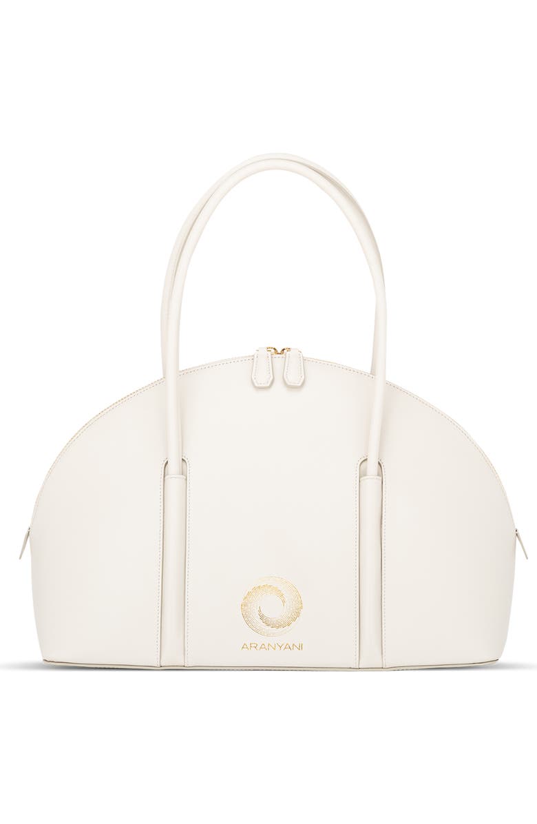 Aranyani Kiko Monogram Debossed Top-Handle Bag, Main, color, Sand