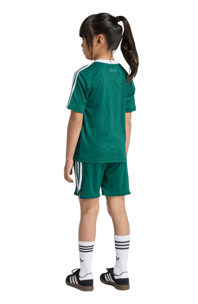 adidas Originals x Disney Kids' Goofy Jersey & Shorts Set, Alternate, color, Collegiate Green/ White