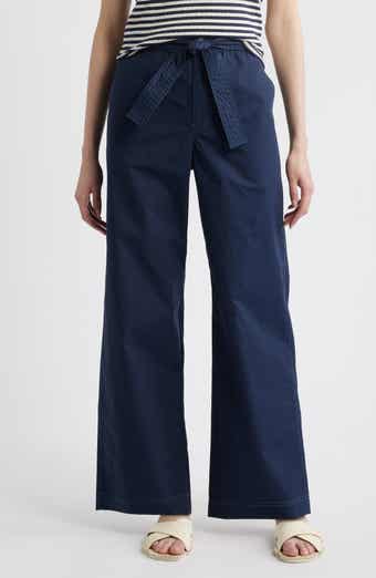 Wyeth Bailey Waist Tie Cotton Wide Leg Pants