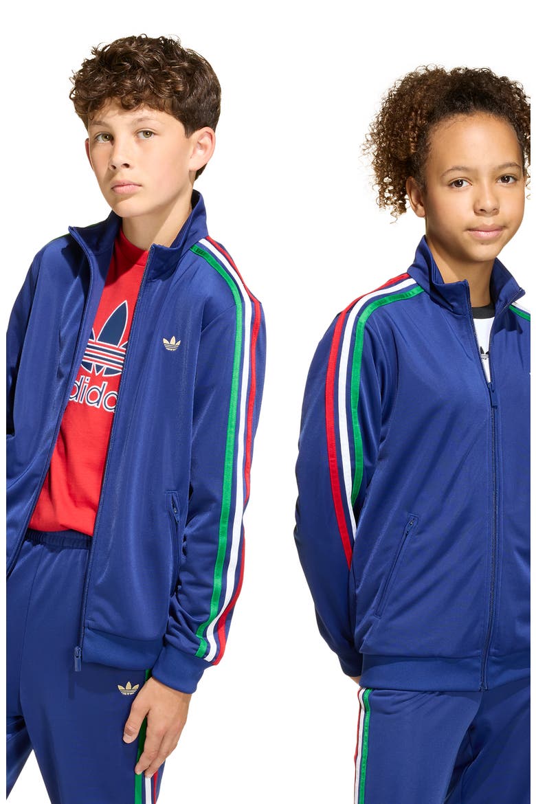 Kids' Firebird Recycled Polyester Track Jacket, Alternate, color, VICTORY BLUE/ LIGHT GOLD
