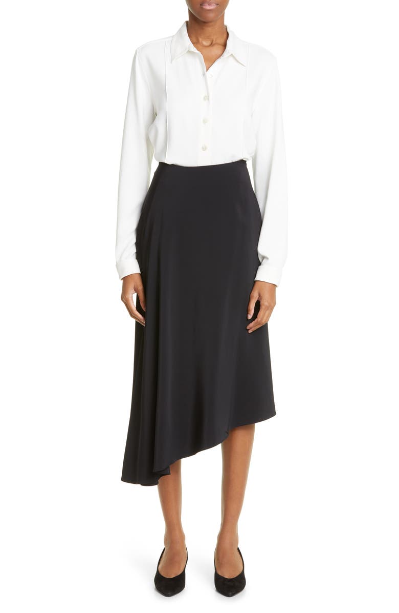 CO Asymmetric Midi Skirt, Alternate, color, 001 Black