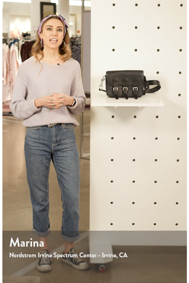 & Acne Studios Matte Crocodile Embossed Leather Messenger Bag video