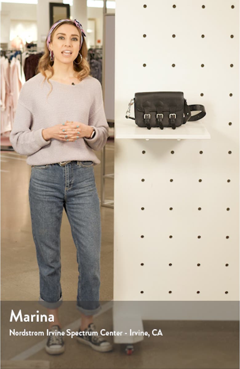 & Acne Studios Matte Crocodile Embossed Leather Messenger Bag, sales video thumbnail