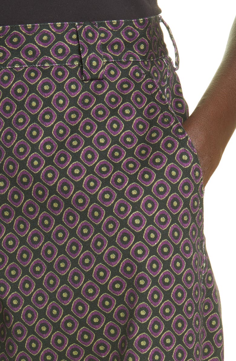 Dries Van Noten Pakora Tie Print Gabardine Pants, Alternate, color, 