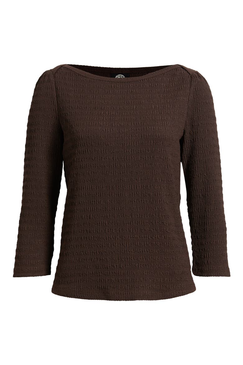 Boat Neck Knit Shirt, Alternate, color, BROWN