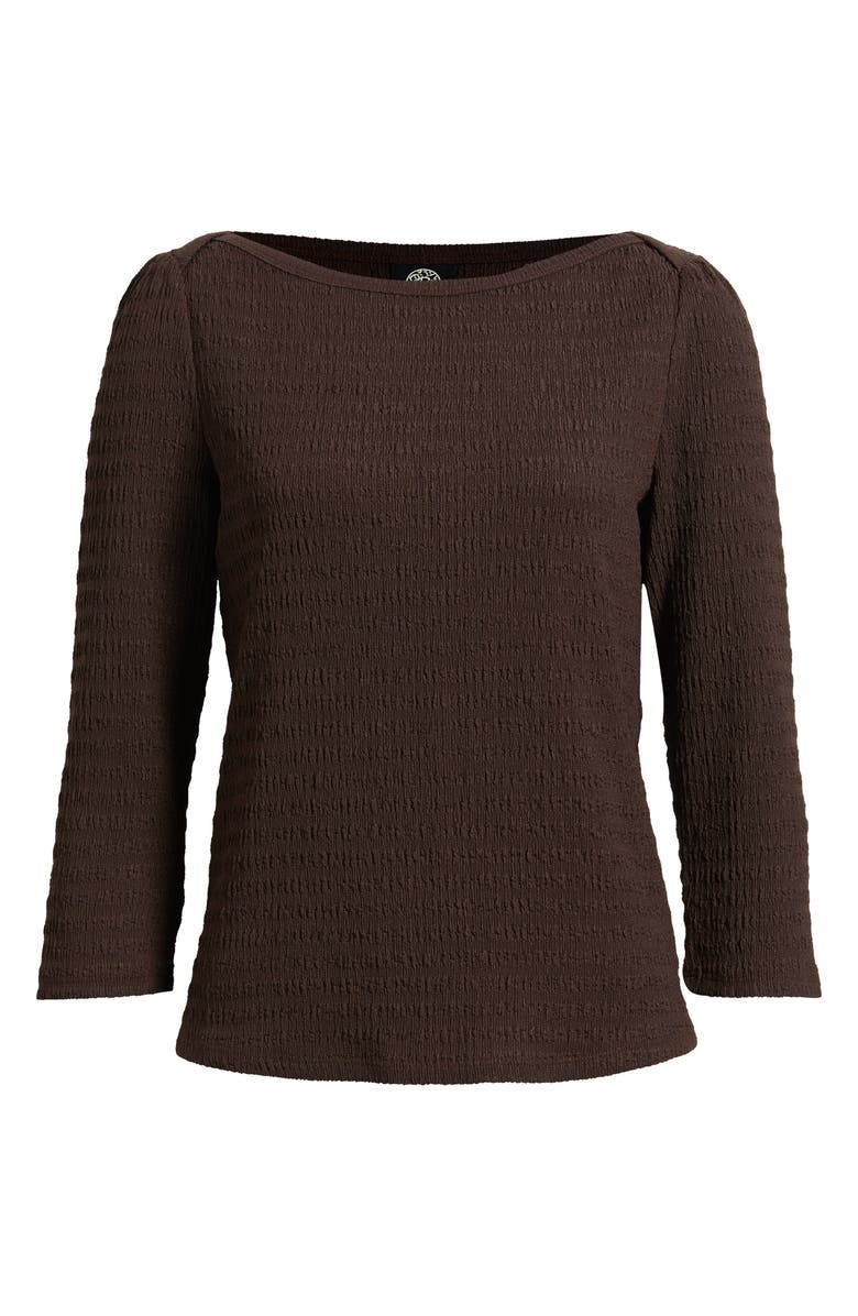 Bobeau Boat Neck Knit Shirt, Alternate, color, Brown
