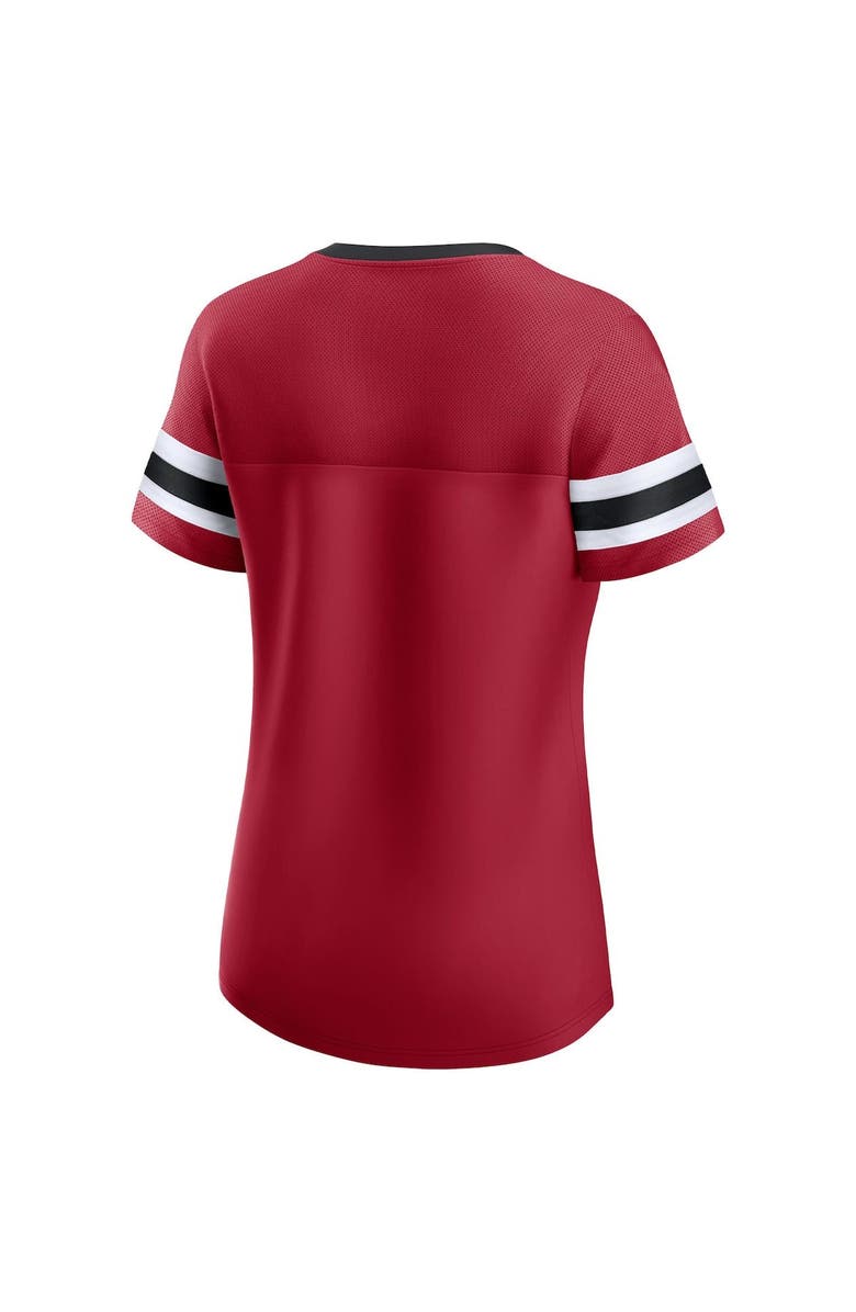 FANATICS Women's Fanatics Branded Scarlet San Francisco 49ers Plus Size Original State Lace-Up T-Shirt, Alternate, color, Scarlet