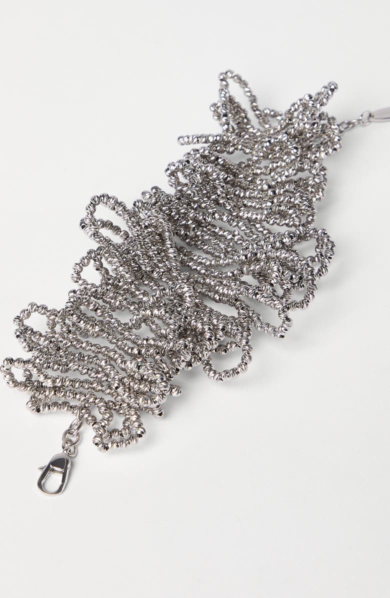 Brunello Cucinelli Hematite and Sterling Silver bracelet, Alternate, color, Silver