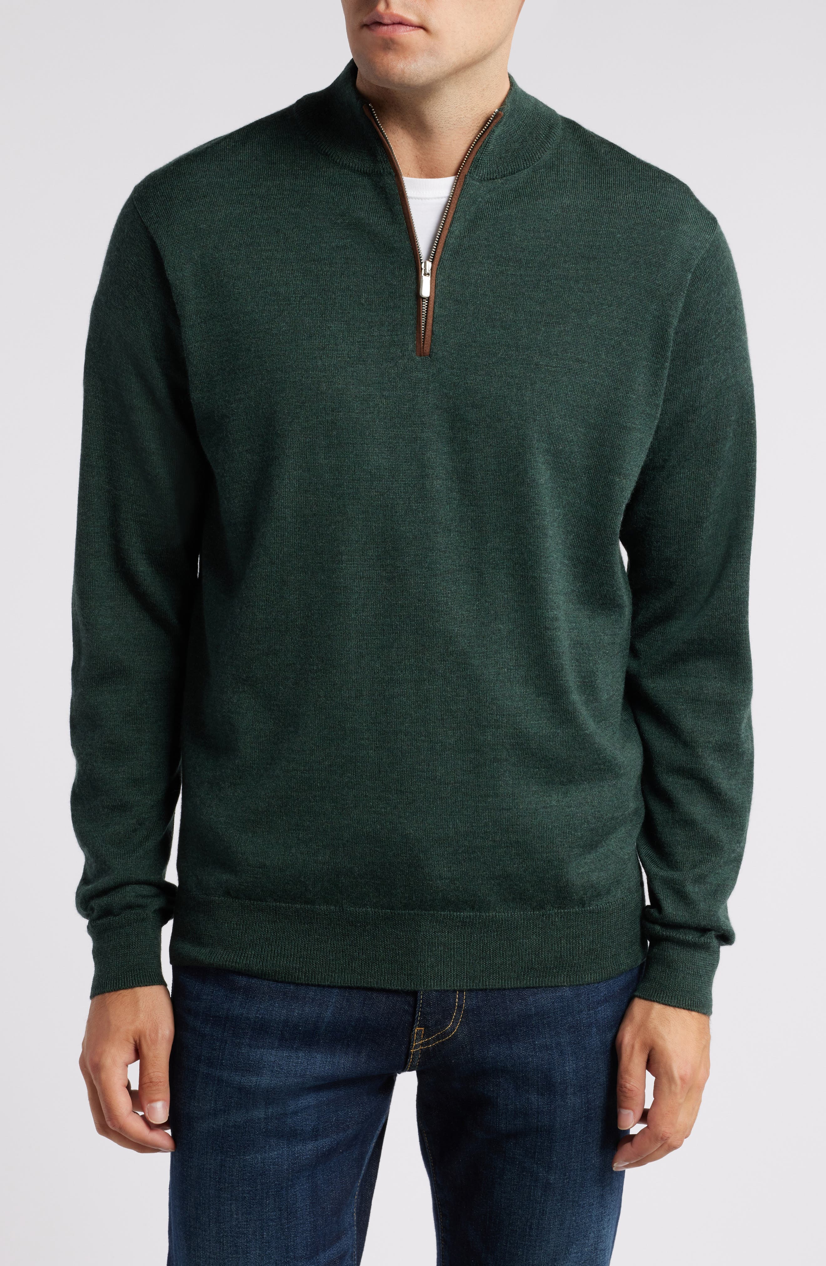 Peter Millar Autumn Crest Wool Blend Quarter Zip Sweater