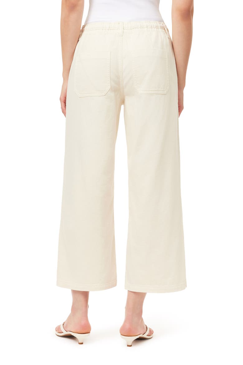 Drapey Easy Cropped Drawstring Pants, Alternate, color, ECRU
