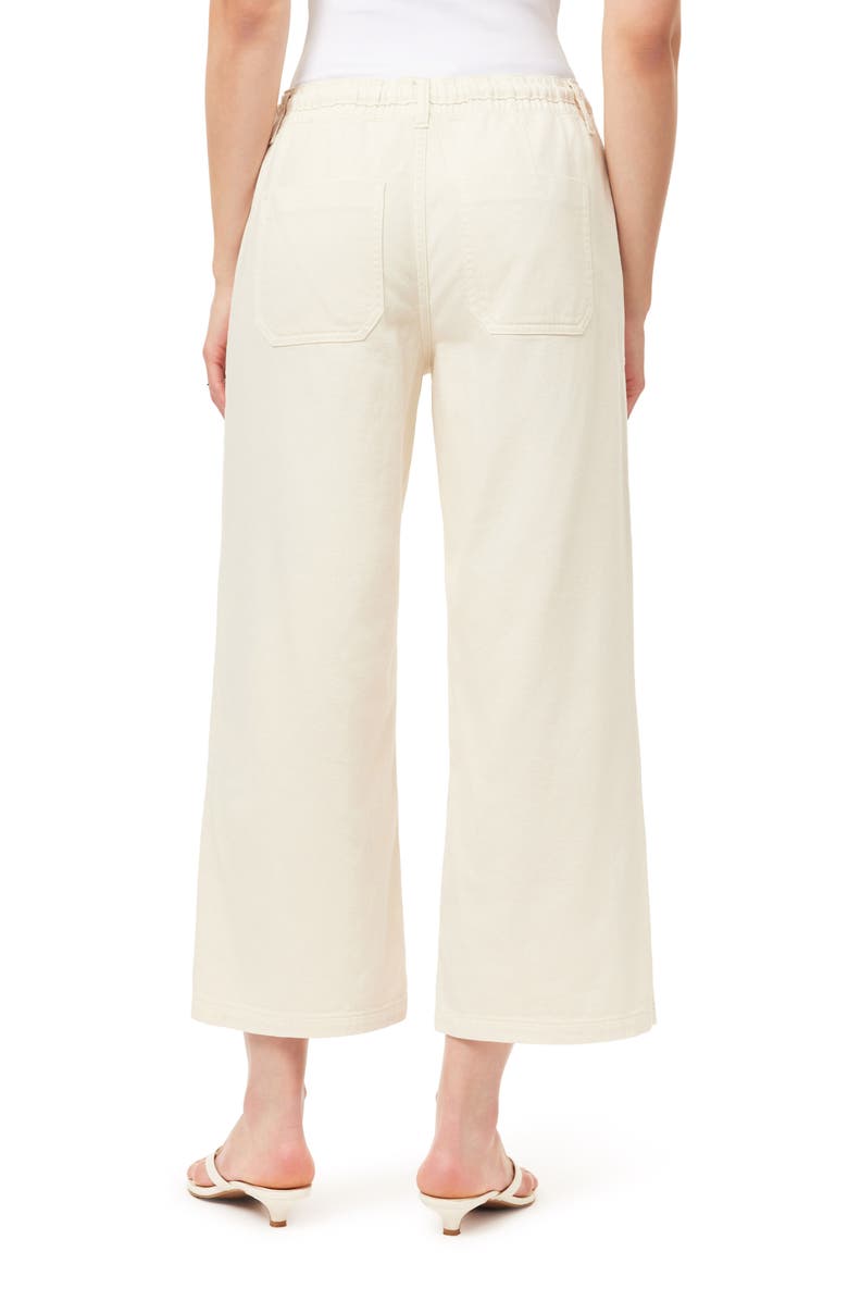 Kensie Drapey Easy Cropped Drawstring Pants, Alternate, color, Ecru