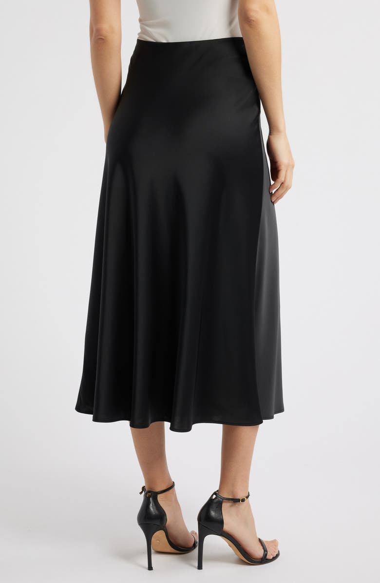 Anne Klein Pull-On Satin Bias Cut Skirt, Alternate, color,