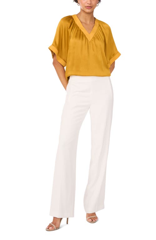 Vince Camuto Textured Satin Top In Yellow