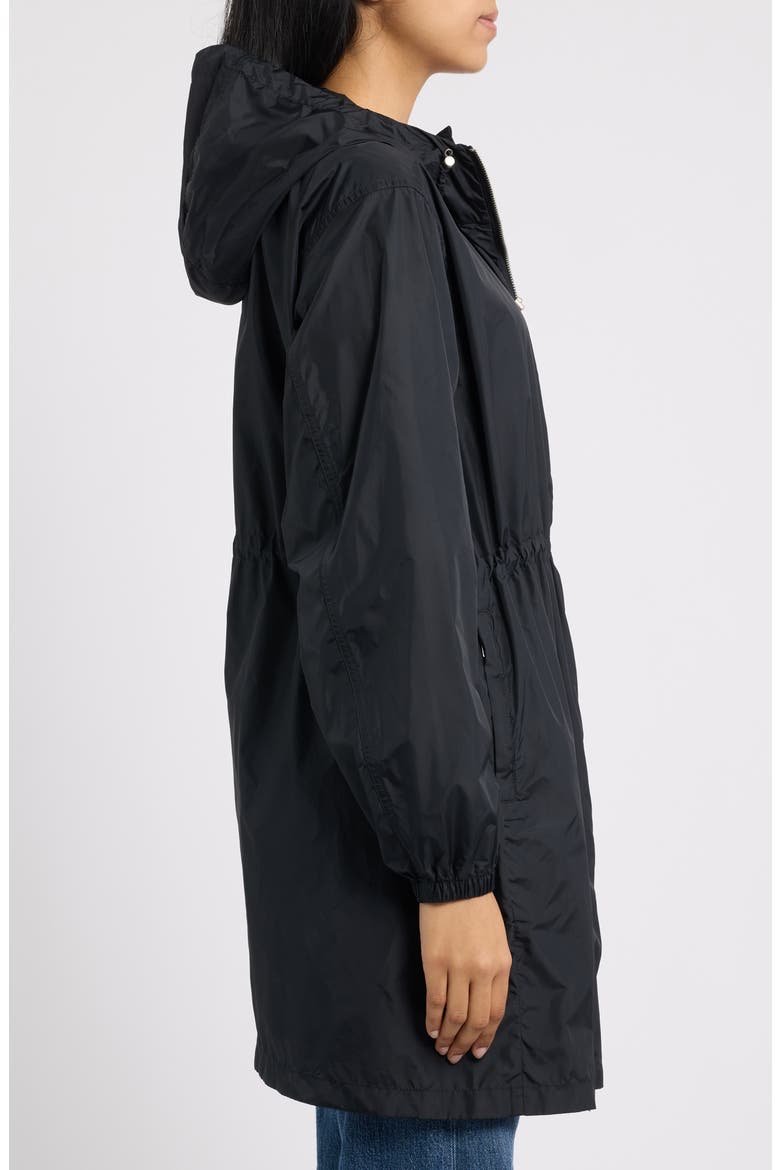 Lume Hooded Nylon Jacket, Alternate, color, BLACK