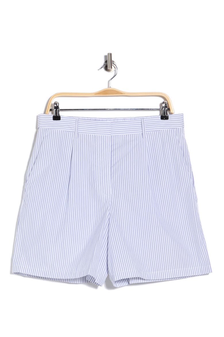 Henry St Striped Cotton Shorts, Main, color, WHITE / MIDNIGHT