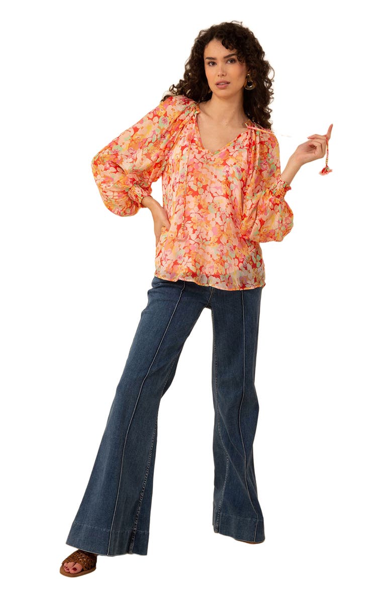 Hale Bob Octavia Chiffon Top, Alternate, color, 