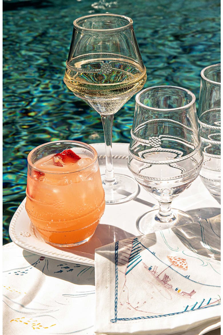 Amalia Acrylic Set of 4 Wine Glasses, Alternate, color, CLEAR
