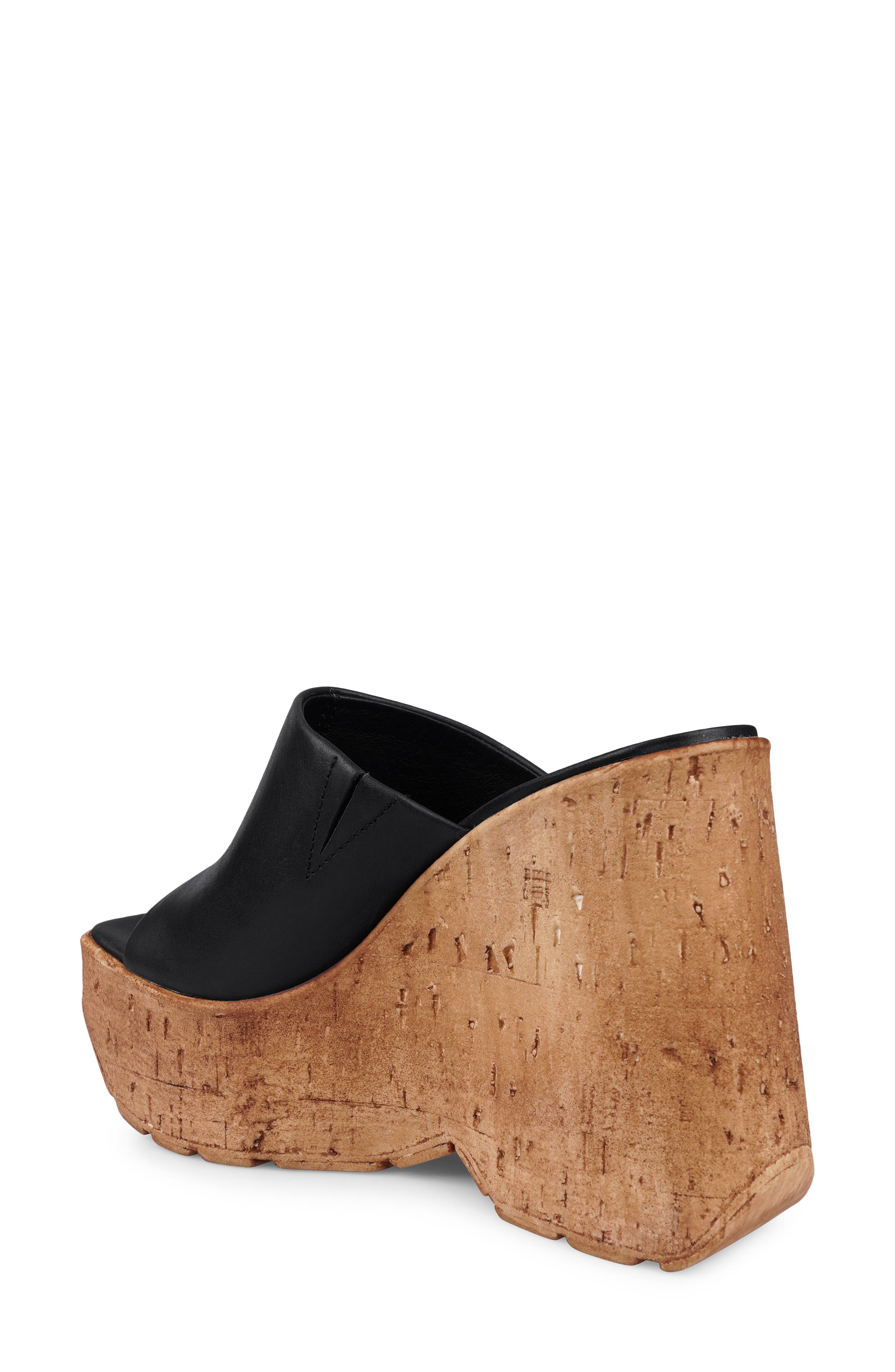 ZIGI Zhamira Platform Wedge Sandal, Alternate, color, Blk Leathe