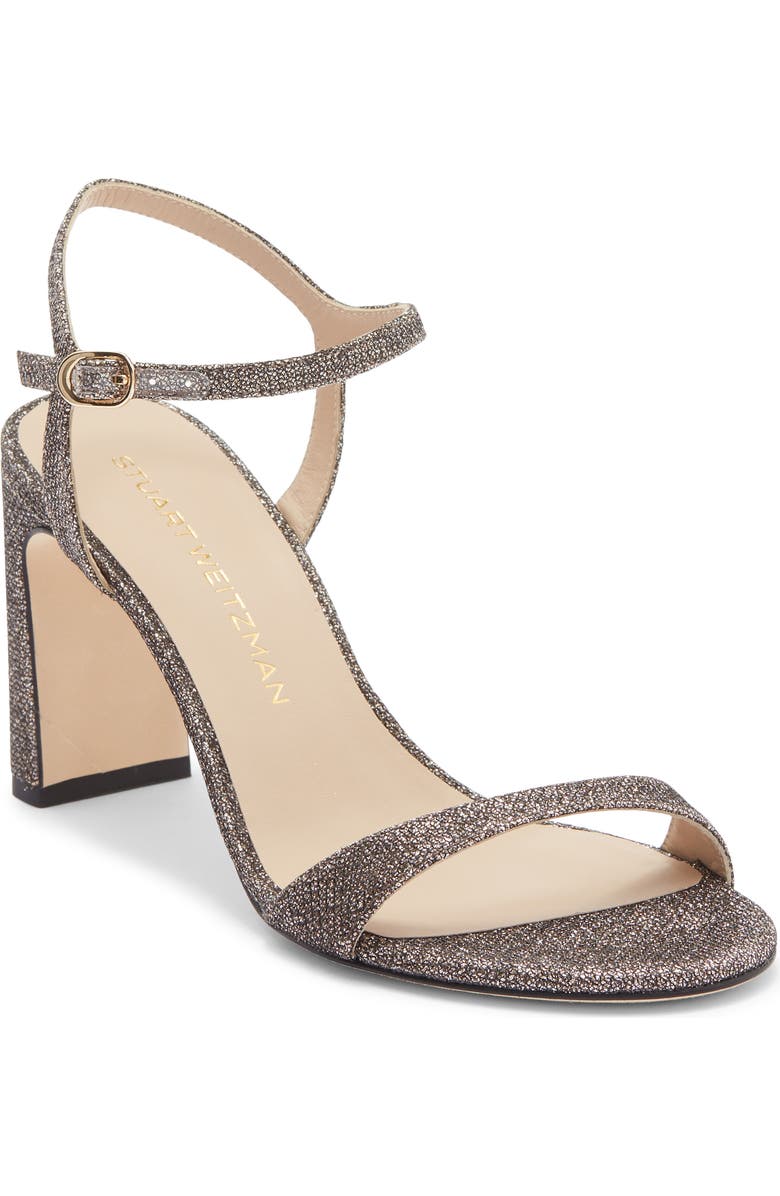 Stuart Weitzman Babette 85 Ankle Strap Sandal, Main, color, New Pyrite