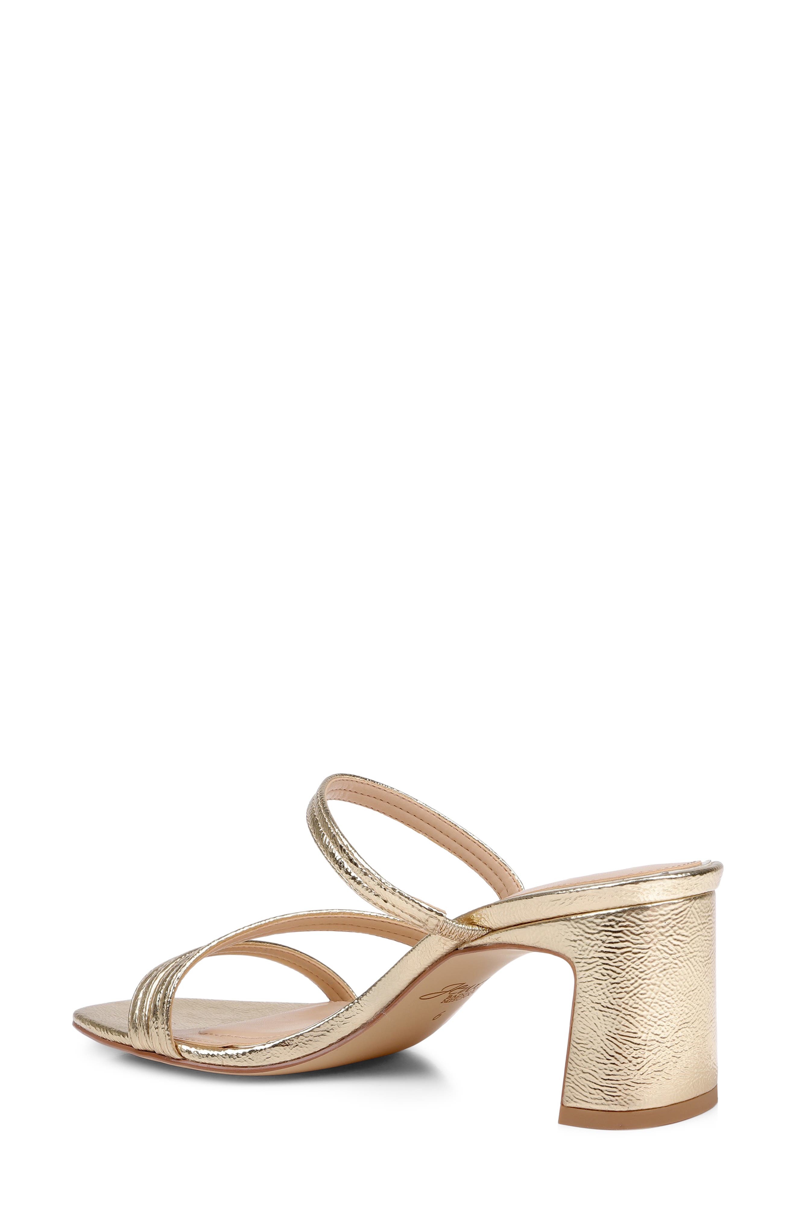 Zazie Block Heel Sandal, Alternate, color, GOLD PATENT
