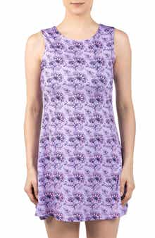 TailorByrd Floral Print Sleeveless Performance Dress
